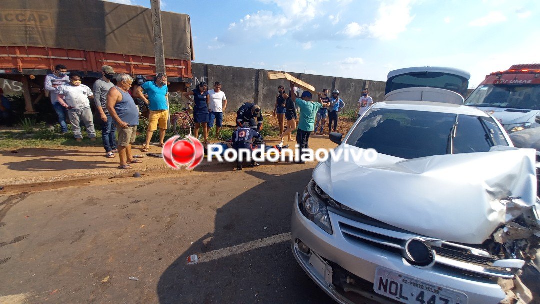 ASSISTA: Colisão entre cinco veículos deixa idosa gravemente ferida