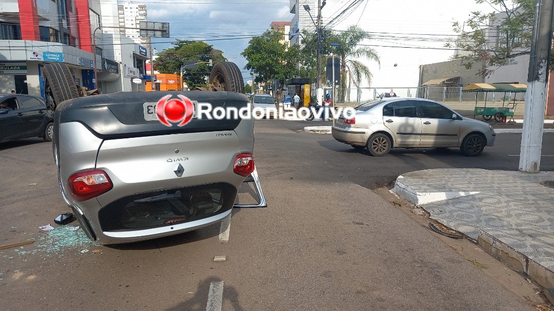 VÍDEO: Capotamento de automóvel deixa motorista ferido em Porto Velho