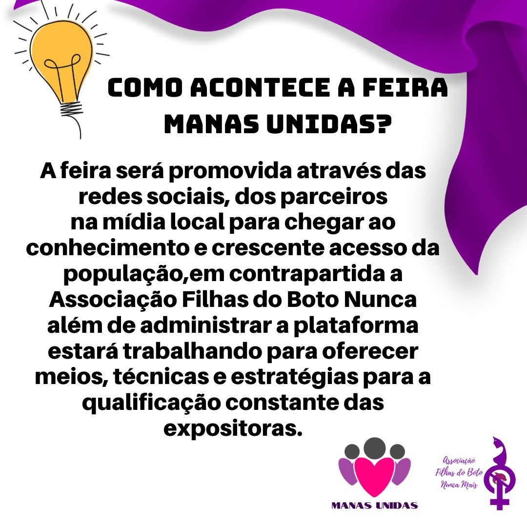 APOIO: Feira online ‘Manas Unidas’ tem início e visa apoiar mulheres durante pandemia  