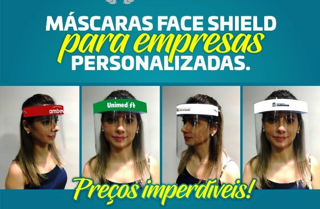 Máscaras Face Shield personalizadas para empresas, crianças e adultos