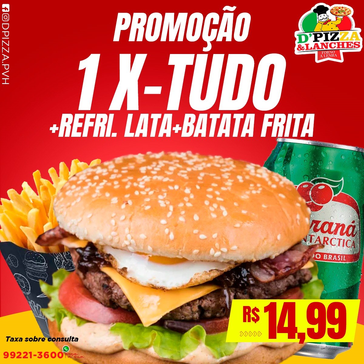 DELIVERY: Confira e aproveite as promoções da D’Pizza forno a lenha