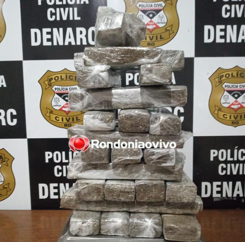 MONITORADO: Denarc flagra traficante com 25 quilos de maconha em apartamento