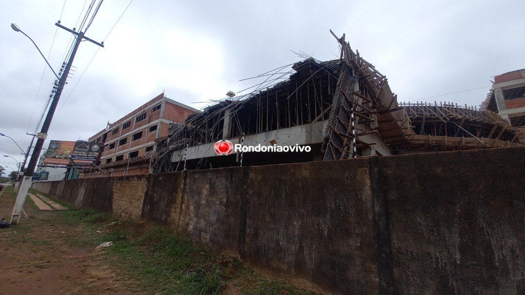 VÍDEO: Trabalhadores ficam feridos em desabamento de estrutura de obra