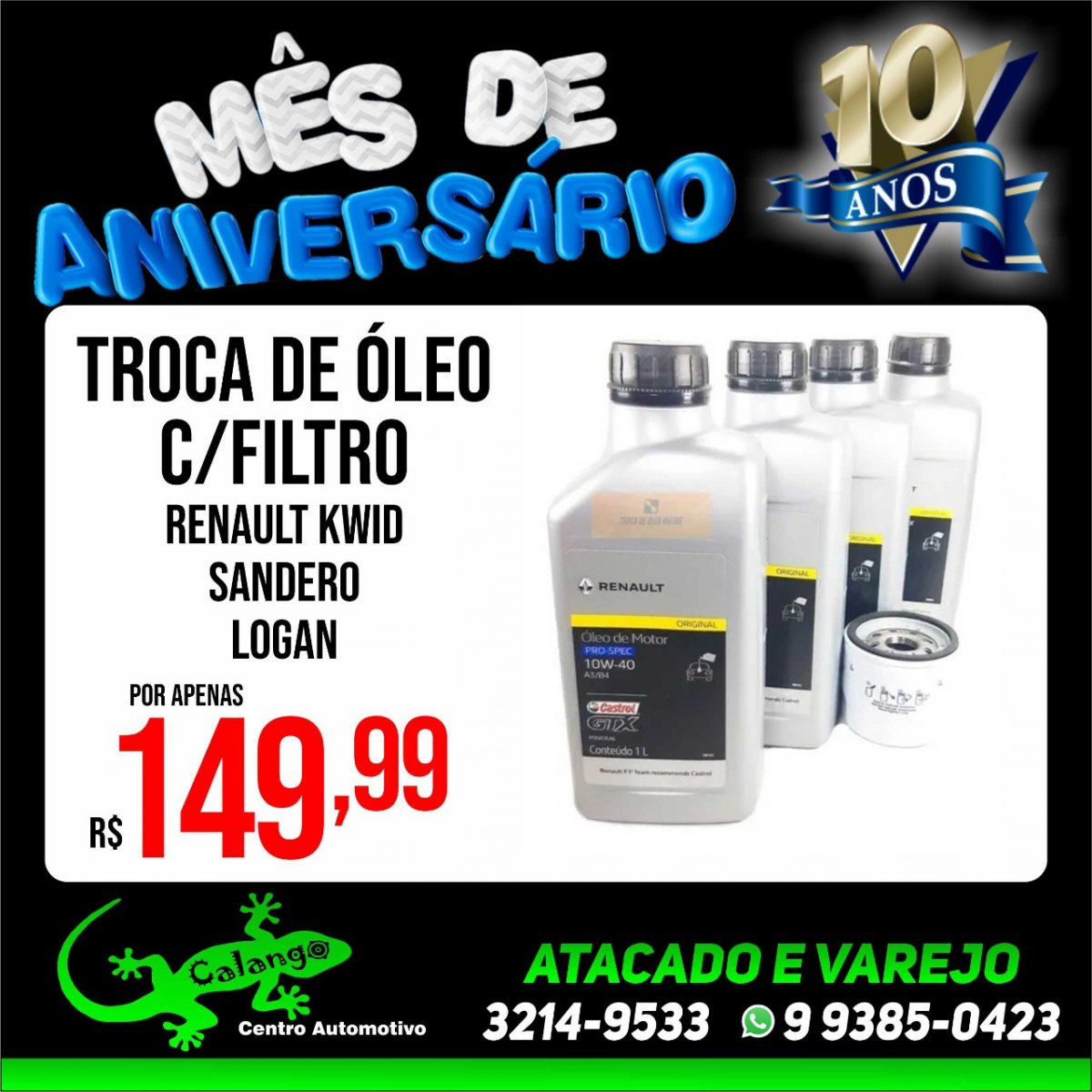MÊS DE ANIVERSÁRIO: Várias ofertas na Calango Centro Automotivo para o seu veículo