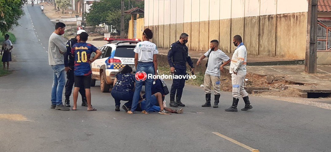 CASTIGADO: Assaltante rouba moto e na fuga sofre fratura exposta em acidente