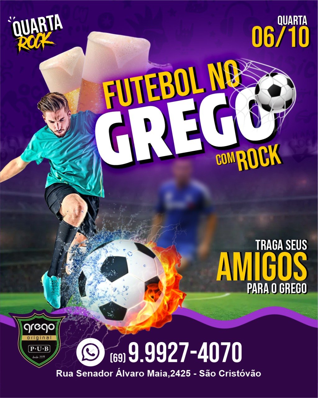 LANÇAMENTO: Camarote open chopp com rodízio de petiscos e rock ao vivo no Pub Grego