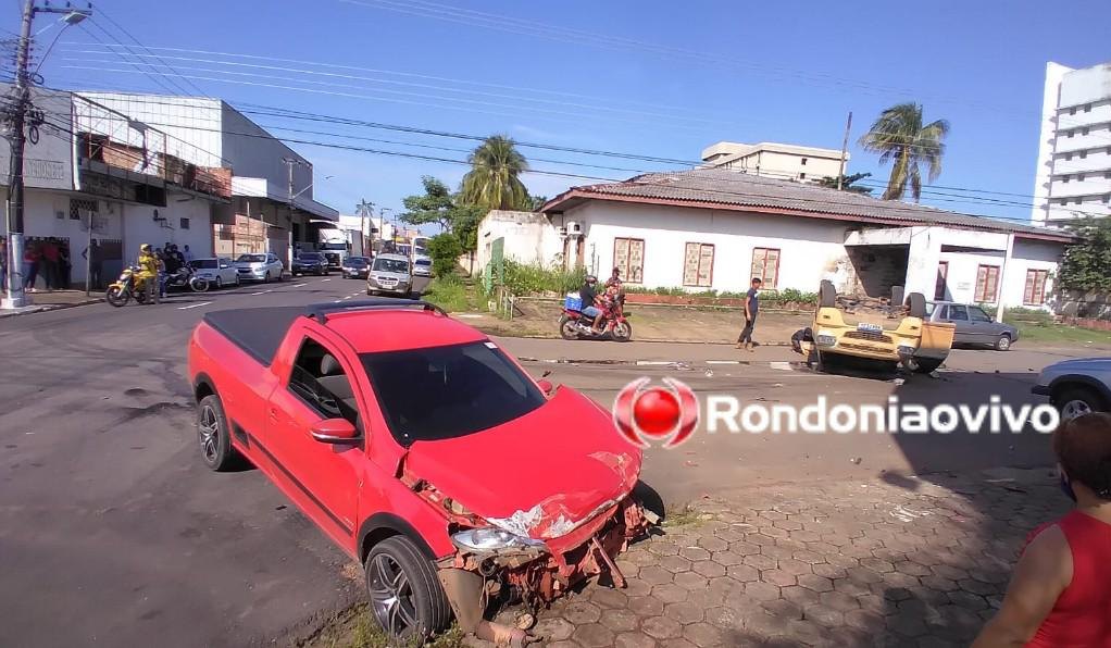 URGENTE: Grave colisão resulta em capotamento de caminhonete no Centro