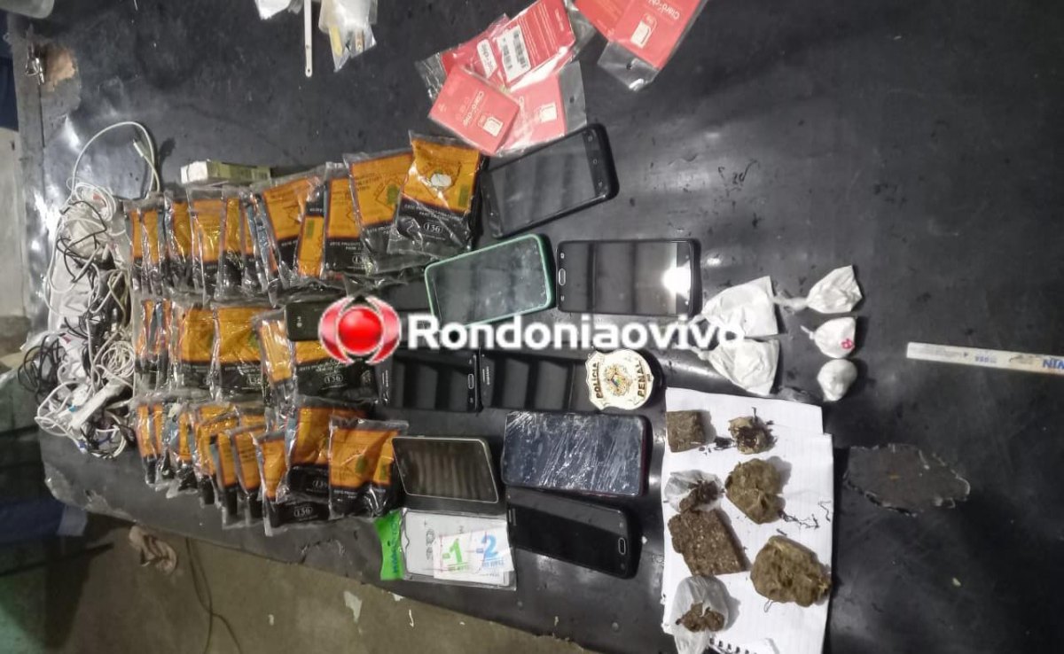 VARREDURA: Policiais penais apreendem vários celulares, serras e drogas no Urso Branco