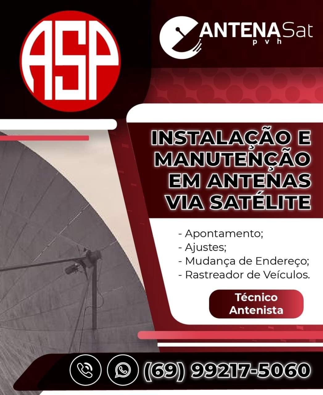 Profissional mais indicado para instalações e  manutenções de antenas em geral
