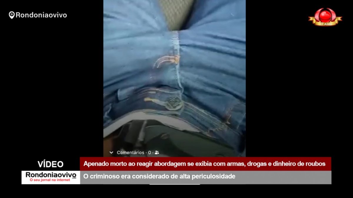 VÍDEO: Apenado se exibia com armas, drogas e dinheiro, diz Polícia