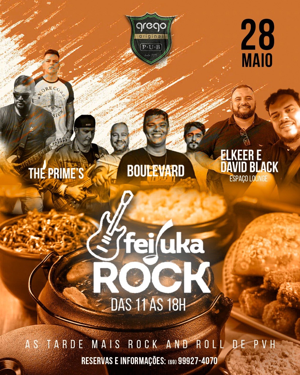 SHOWS & GASTRONOMIA:   Seis atrações vão passar pelo palco do Grego Original