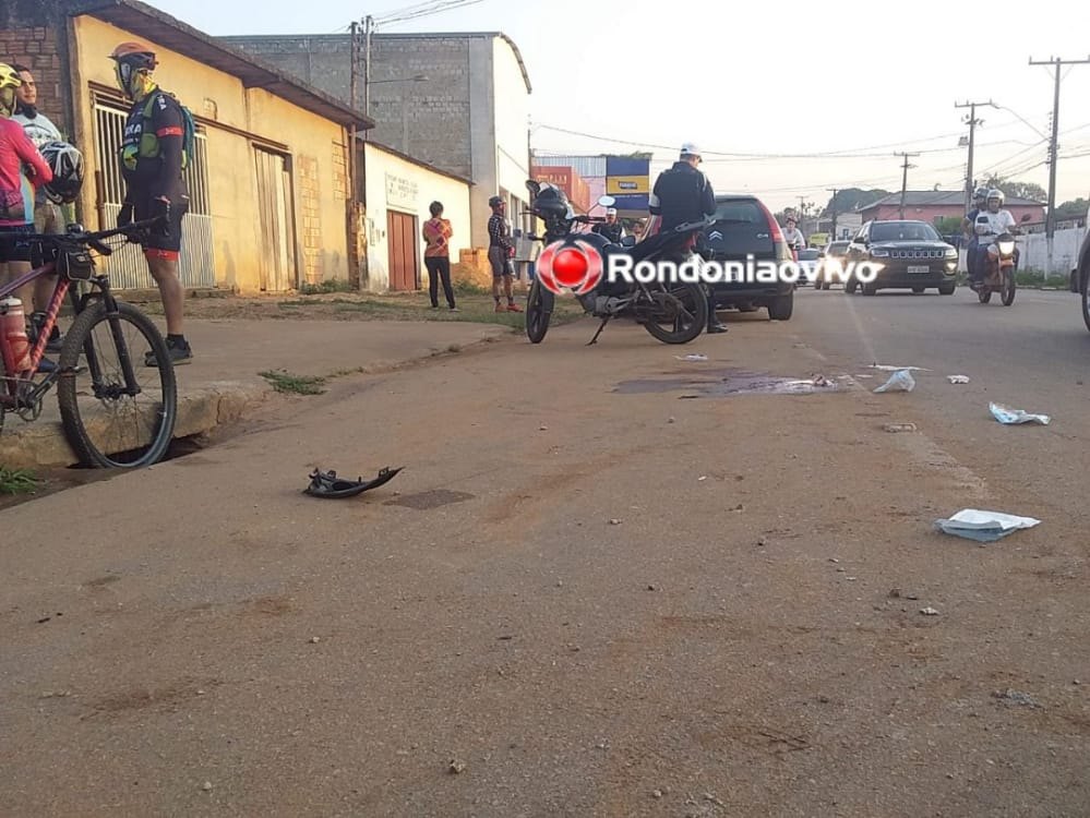 EMBRIAGADO: Motorista na contramão sobe calçada e deixa pedestre em estado grave