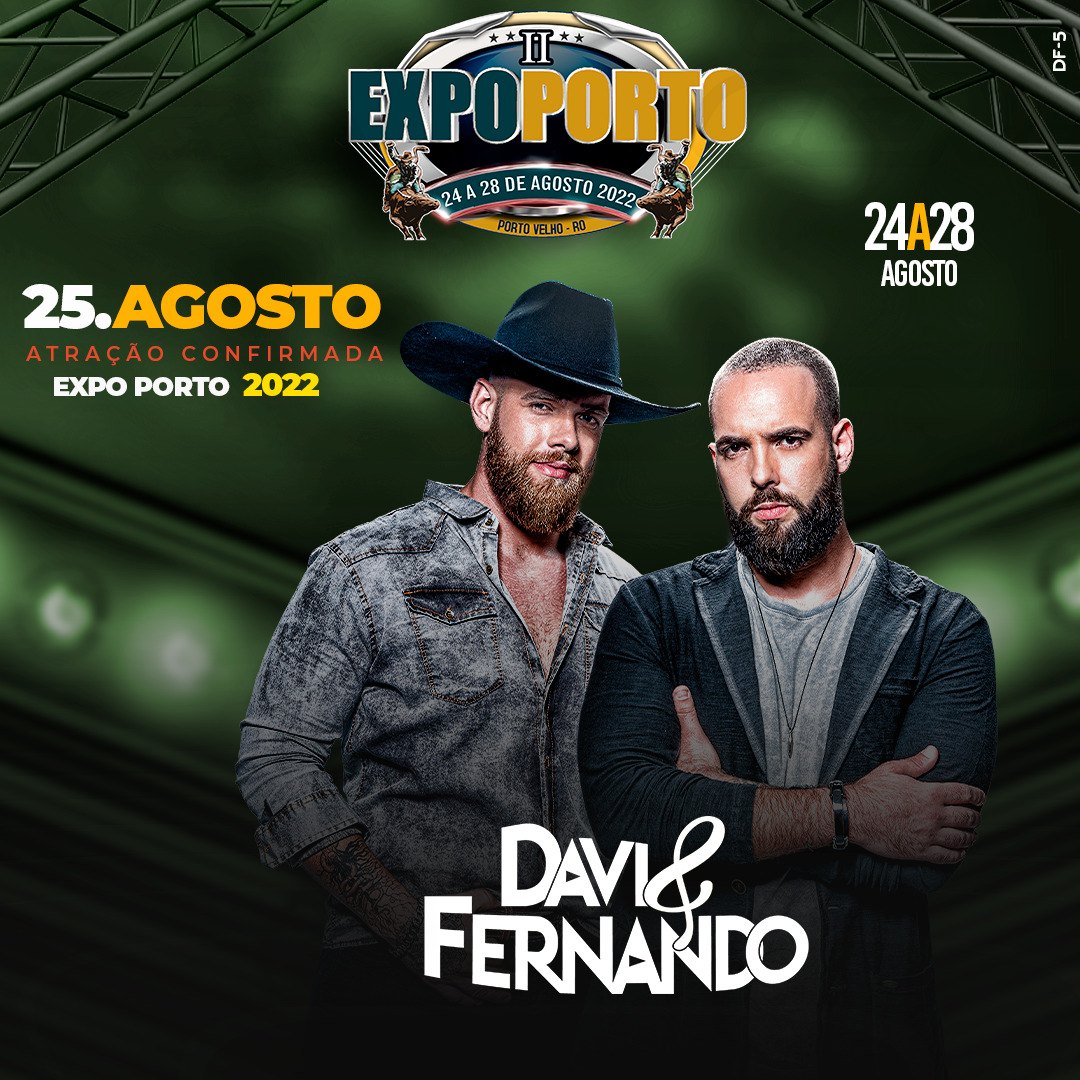 EVENTO: Feira Expoporto 2022 começa nesta quarta (24) com o show dos Us Agroboys