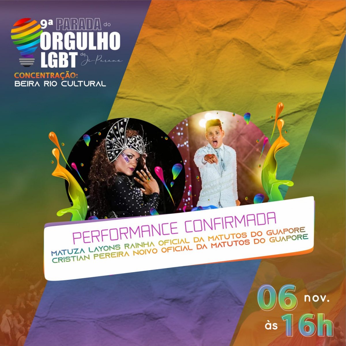 COMUNIDADE: Parada do Orgulho LGBT acontece no dia 06, em Ji-Paraná