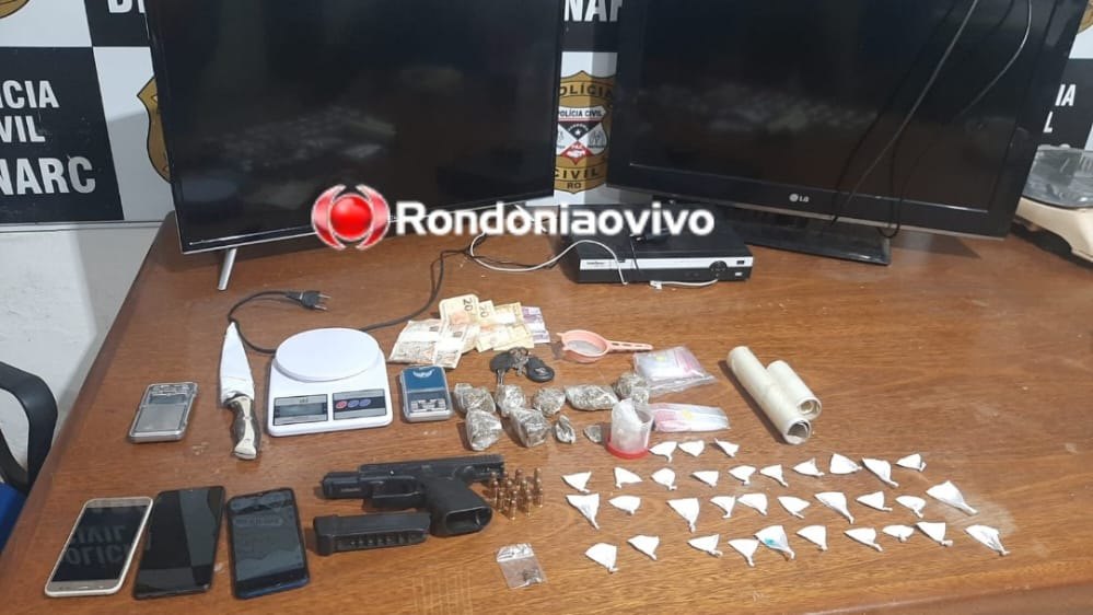 COMBATE AO TRÁFICO: Denarc fecha boca de fumo chefiada por irmãos e apreende drogas, arma e carro