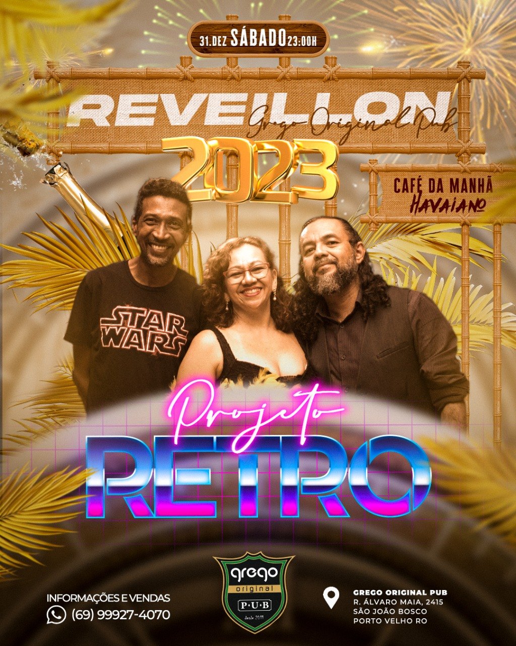 TRADIÇÃO: Confira a programação para Réveillon do Pub Grego Original