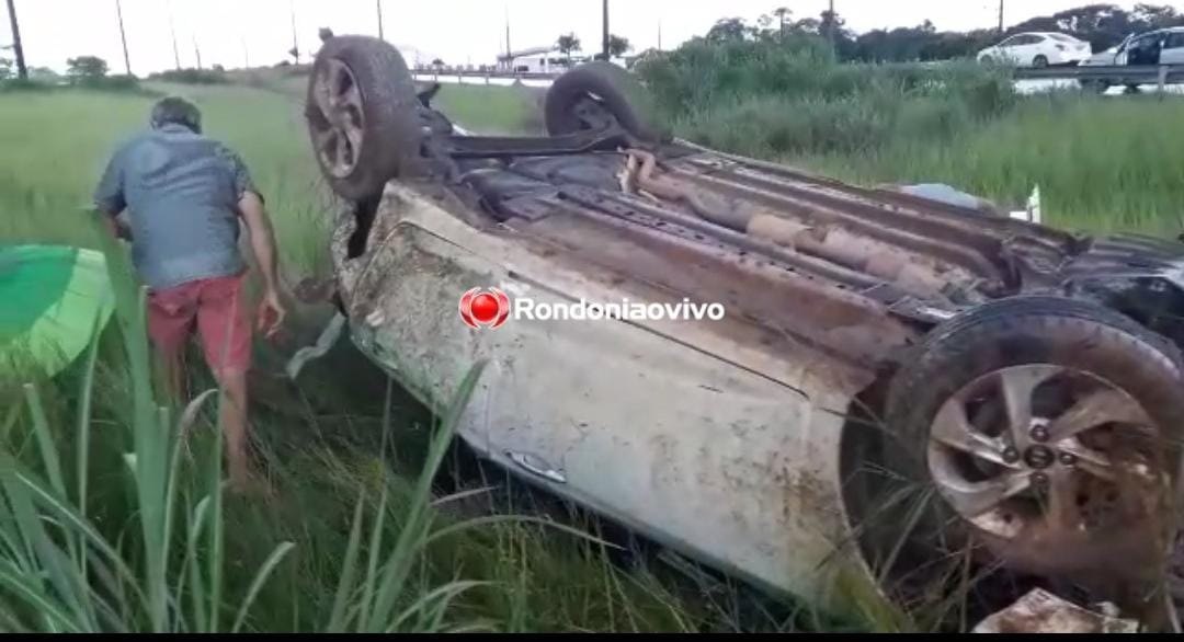 VÍDEO: Grave acidente com capotamento na BR-364 próximo da Unir