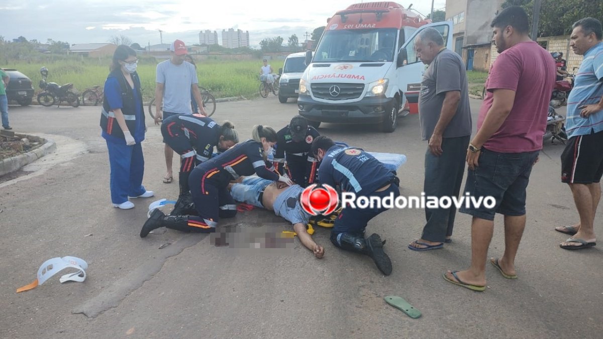 TRAUMATISMO CRANIANO: Motociclista fica em estado gravíssimo em acidente na capital