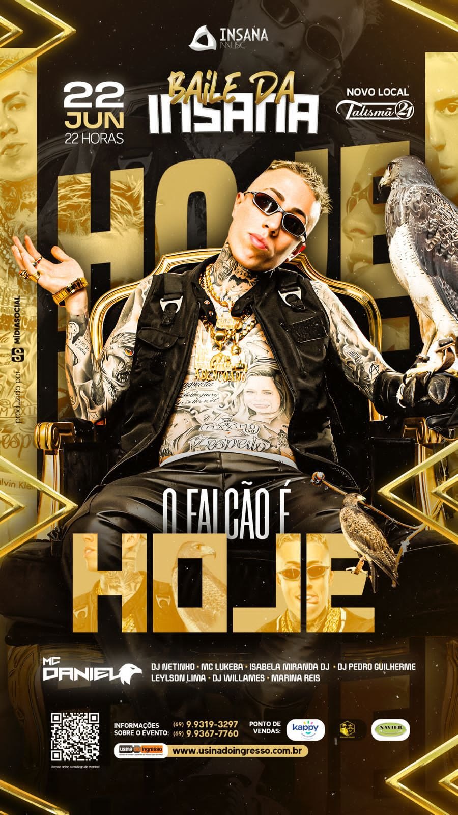 EVENTO: MC Daniel se apresentará em show hoje (22) na Talismã 21