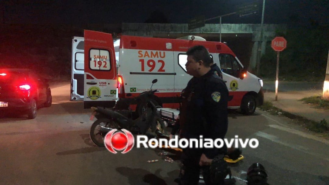 DERRAPOU: Criança e casal ficam feridos após queda de moto na Rua da Beira 