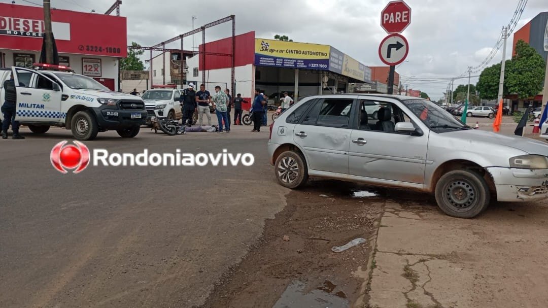 IMPRUDÊNCIA: Motorista de aplicativo causa grave acidente com motociclista