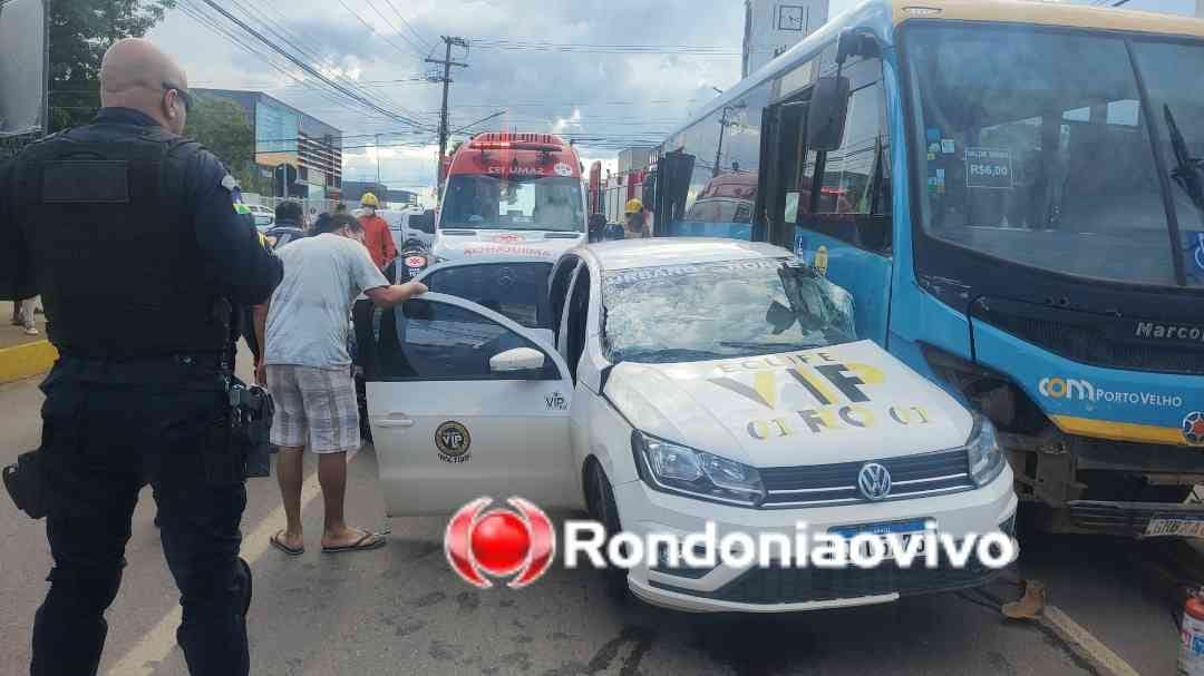 PRESO NAS FERRAGENS: Motorista de App avança preferencial e causa gravíssimo acidente