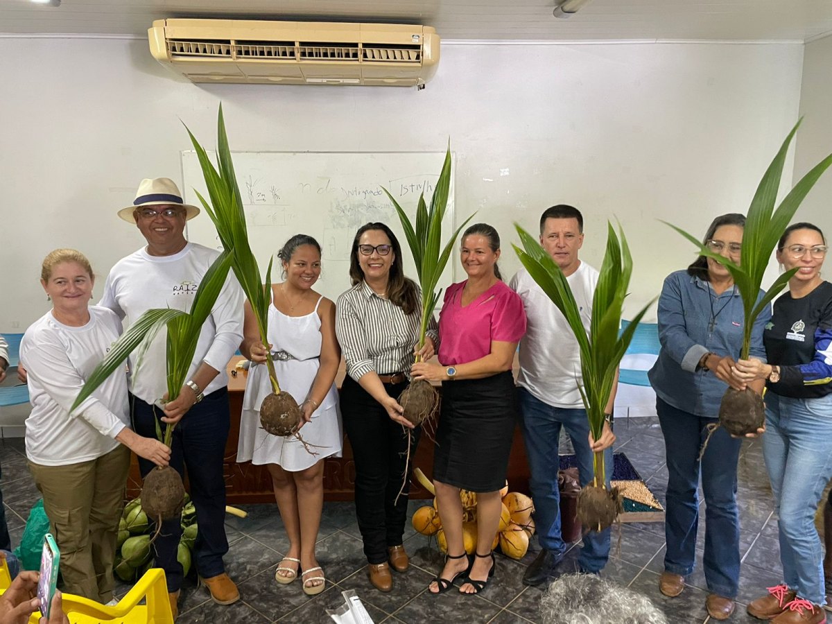 ROSANGELA DONADON: Deputada entrega mudas de coco para agricultores em municípios do interior