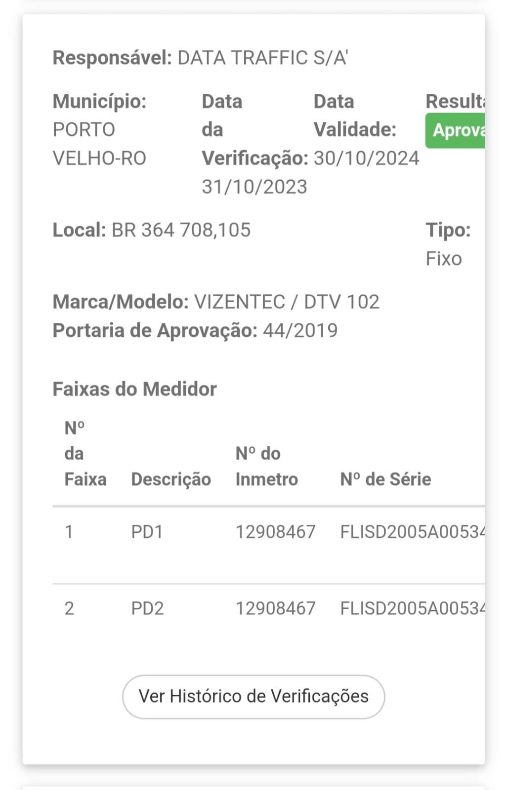 CALIBRADOS: Radares e bafômetros de Porto Velho são aprovados pelo Inmetro