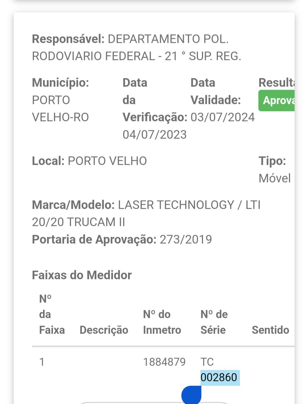 CALIBRADOS: Radares e bafômetros de Porto Velho são aprovados pelo Inmetro