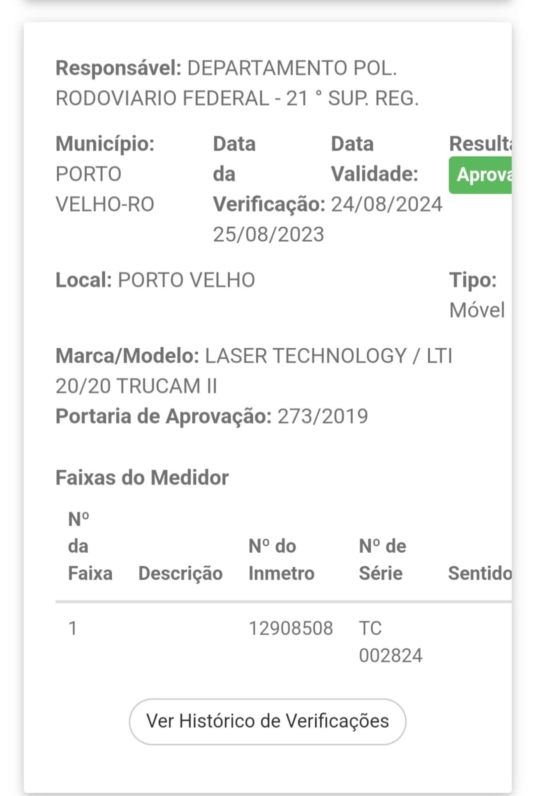 CALIBRADOS: Radares e bafômetros de Porto Velho são aprovados pelo Inmetro