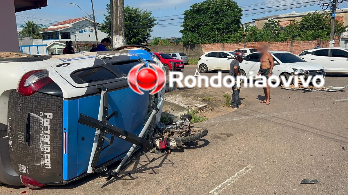 VÍDEO: Motociclista fica em estado grave após acidente com capotamento