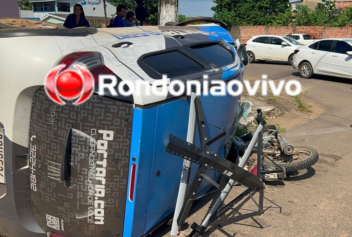 VÍDEO: Motociclista fica em estado grave após acidente com capotamento