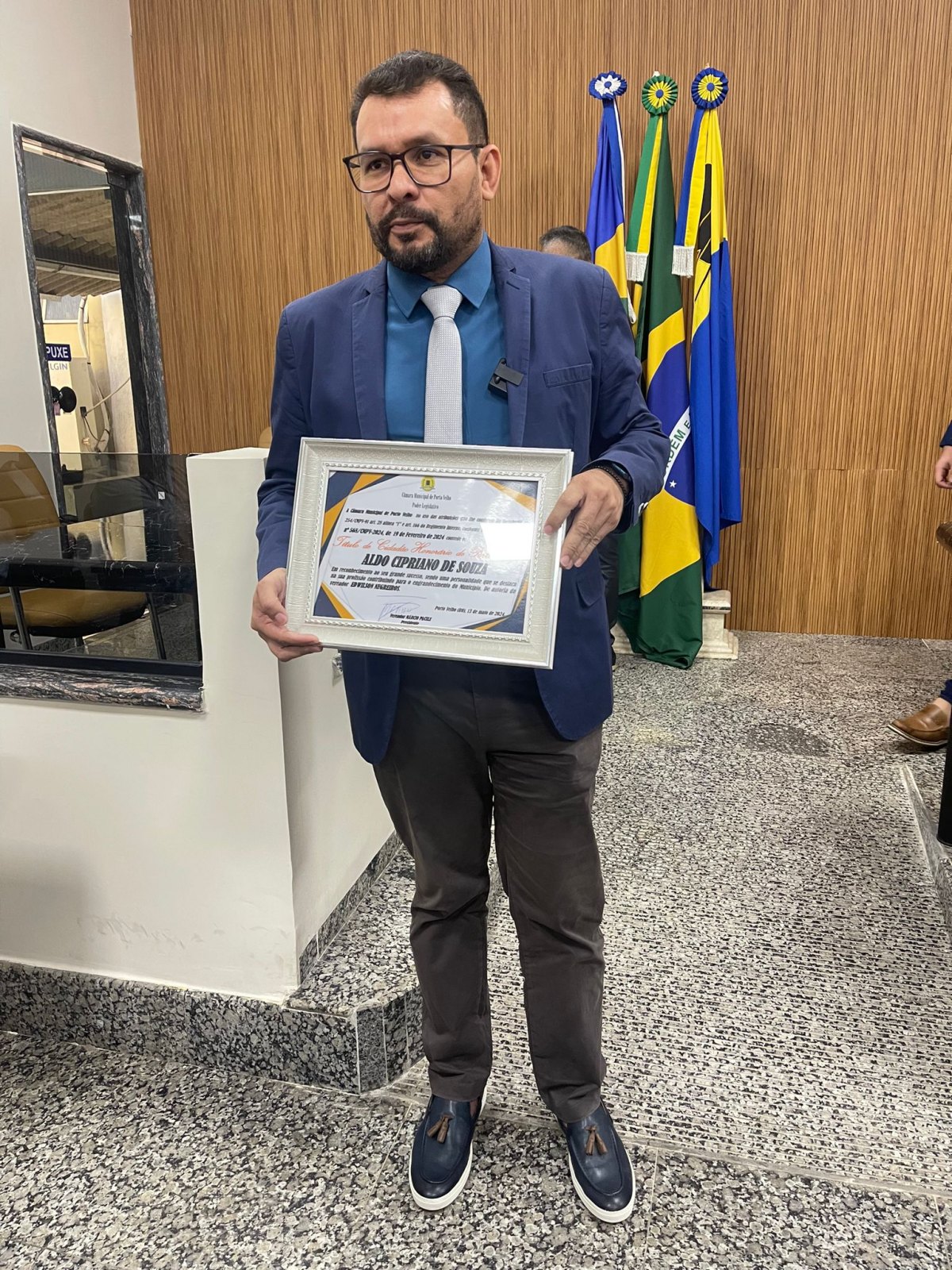 HONRA AO MÉRITO: Edwilson concede título de Cidadão Honorário de Porto Velho a Aldo Cipriano 