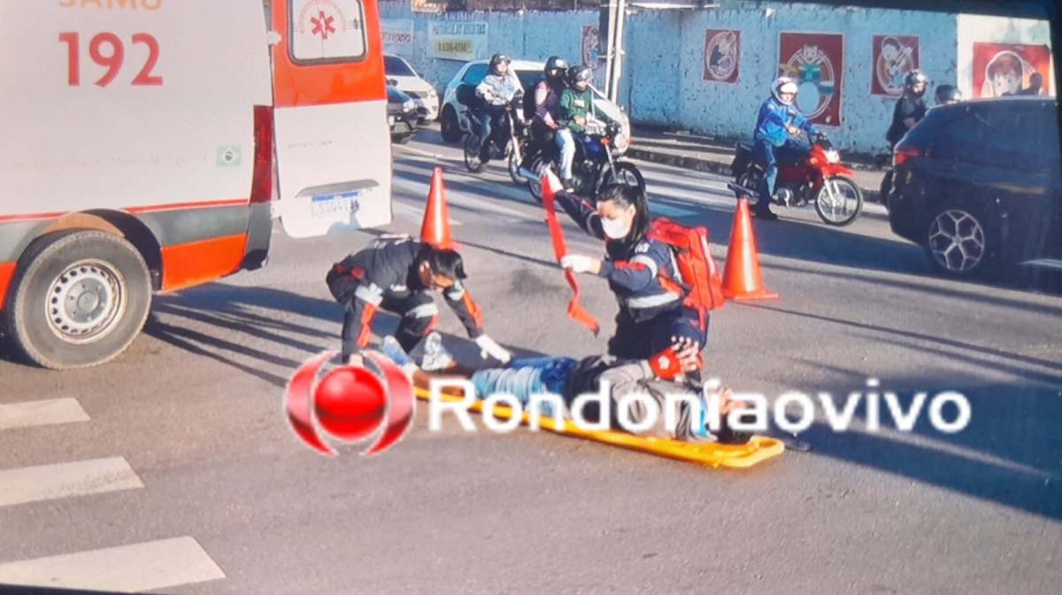 SINAL FECHADO: Motociclista sofre traumatismo craniano em grave acidente na capital