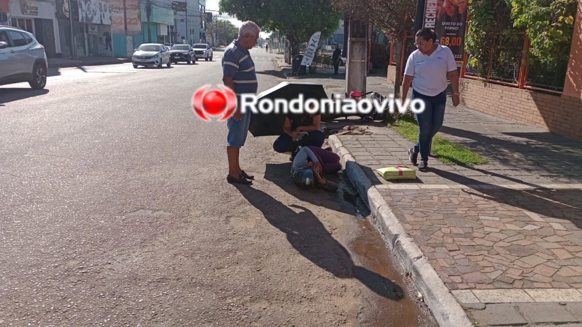 NA CALAMA: Homem e mulher sofrem ferimentos após colisão entre duas motos