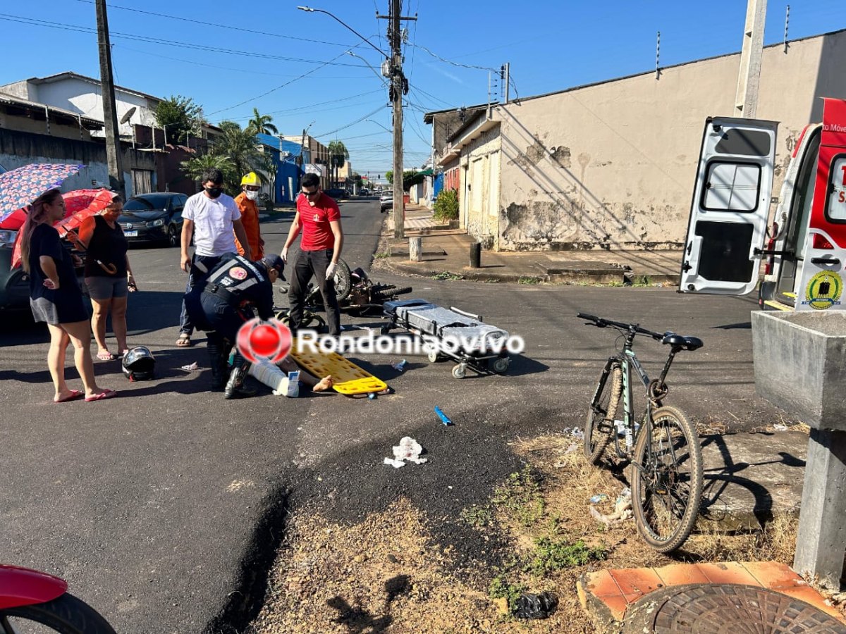 CASAL FERIDO: Câmera de vigilância flagrou gravíssimo acidente na zona Sul