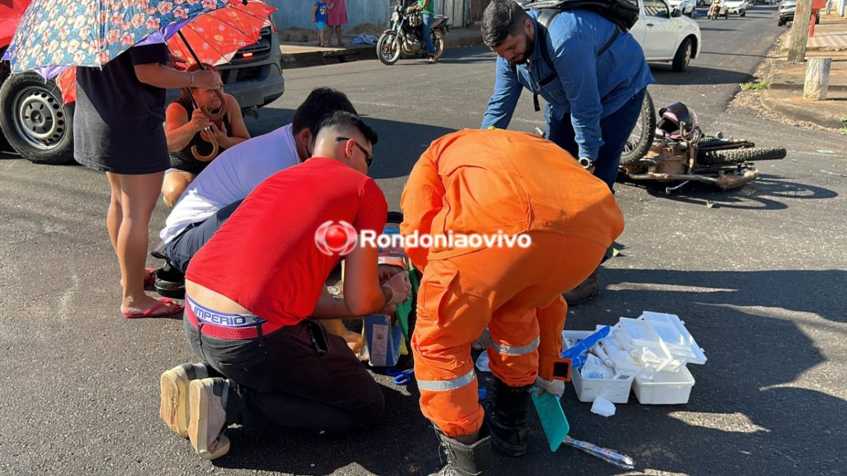 CASAL FERIDO: Câmera de vigilância flagrou gravíssimo acidente na zona Sul