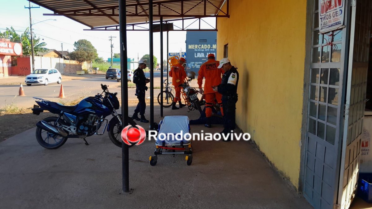 NA DANIELA: Idoso e jovem ficam feridos após atropelamento entre moto e bicicleta 