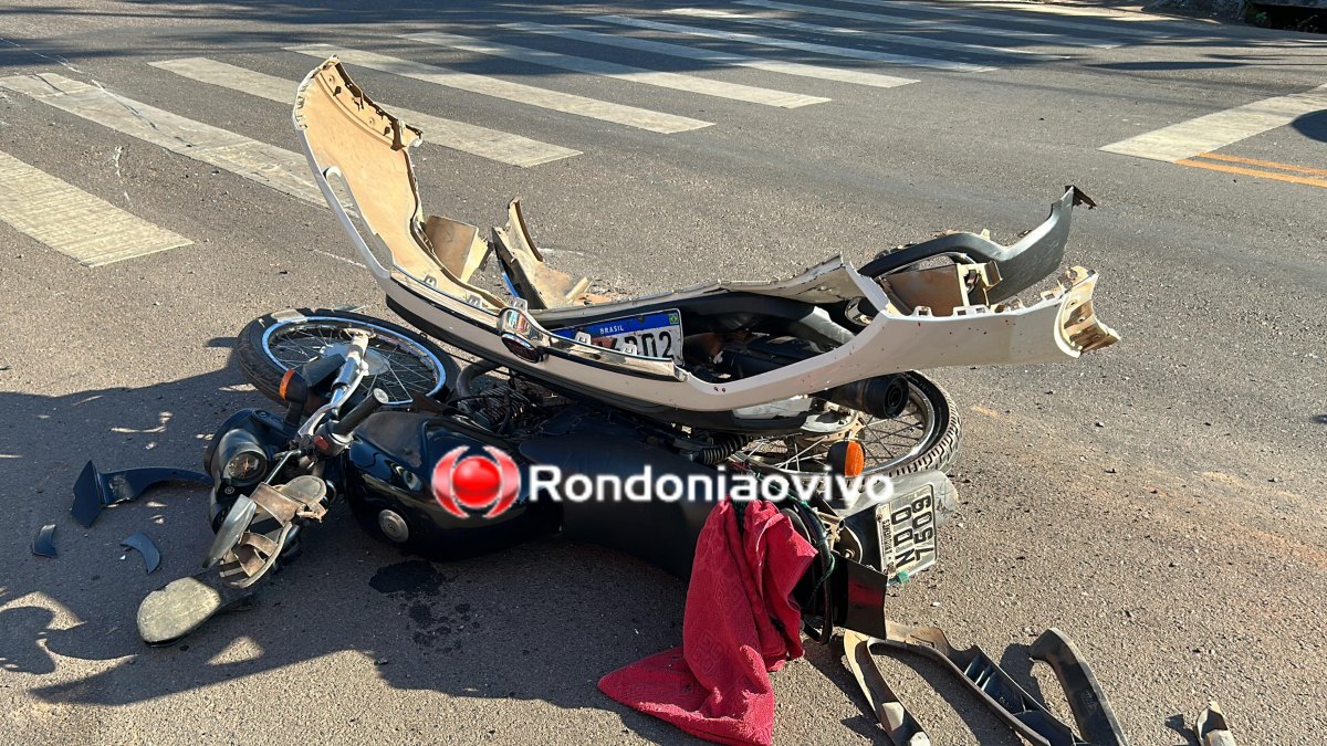 VÍDEO: Motociclista tem perna dilacerada em gravíssimo acidente