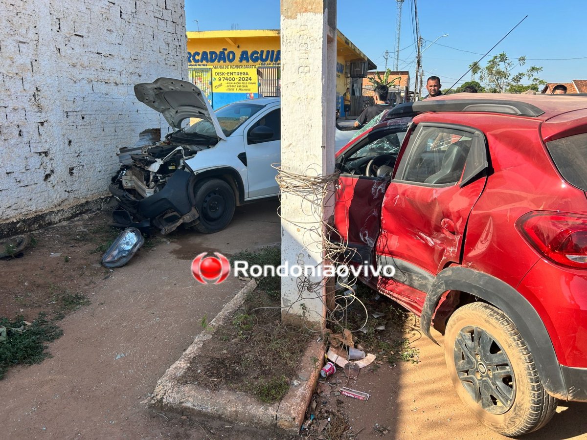 AVANÇOU: Dois motoristas sofrem ferimentos após grave acidente na zona Leste