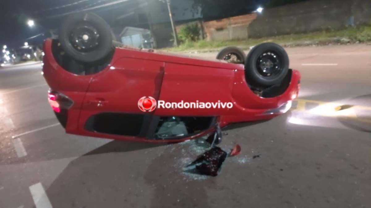 VÍDEO: Capotamento é registrado por câmera de monitoramento em Porto Velho 