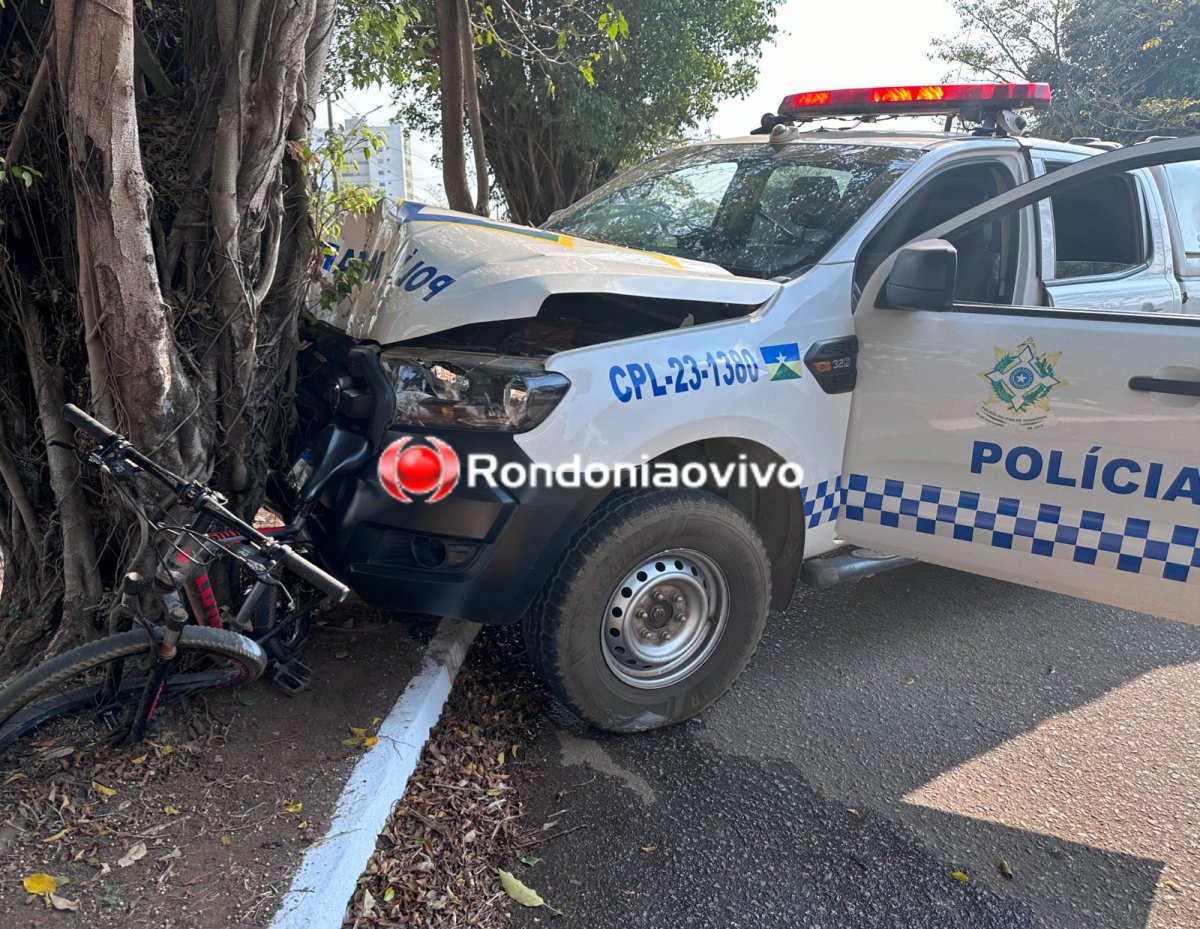 VÍDEO: Viatura da PM se envolve em acidente durante perseguição a assaltante
