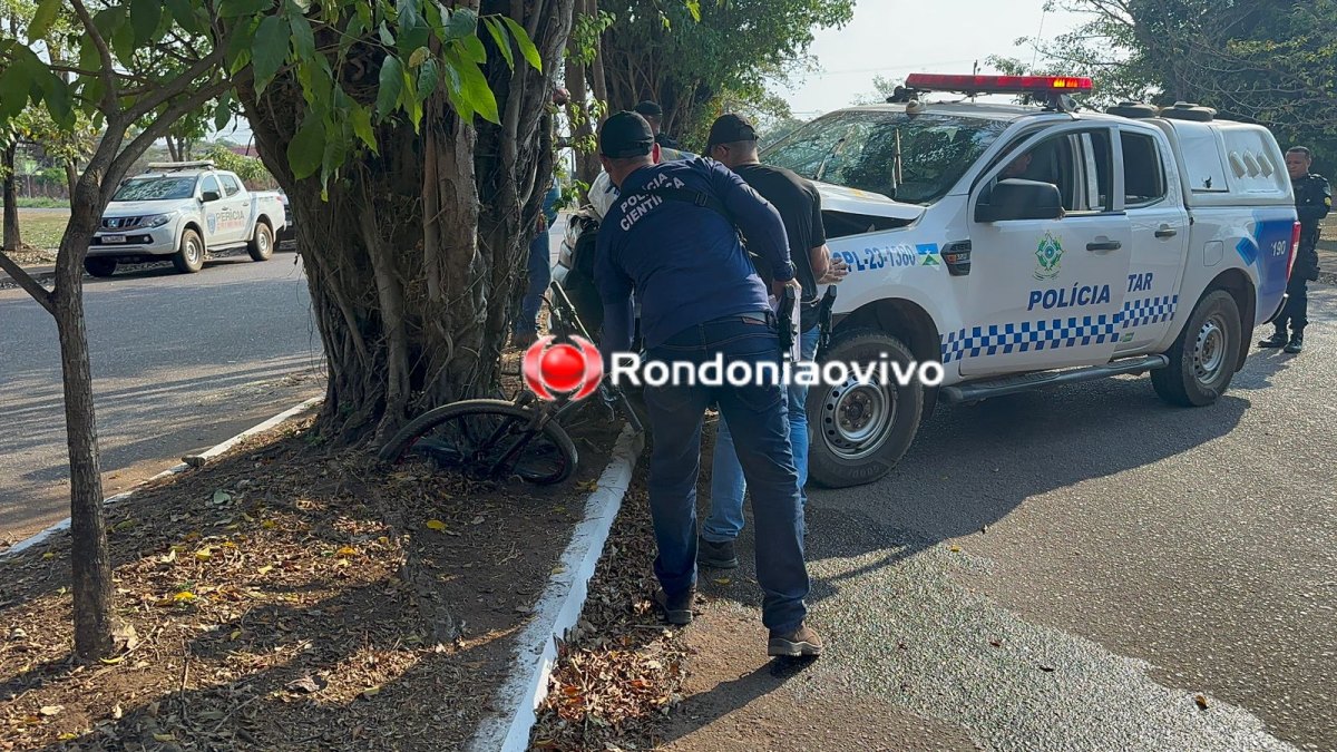 VÍDEO: Viatura da PM se envolve em acidente durante perseguição a assaltante