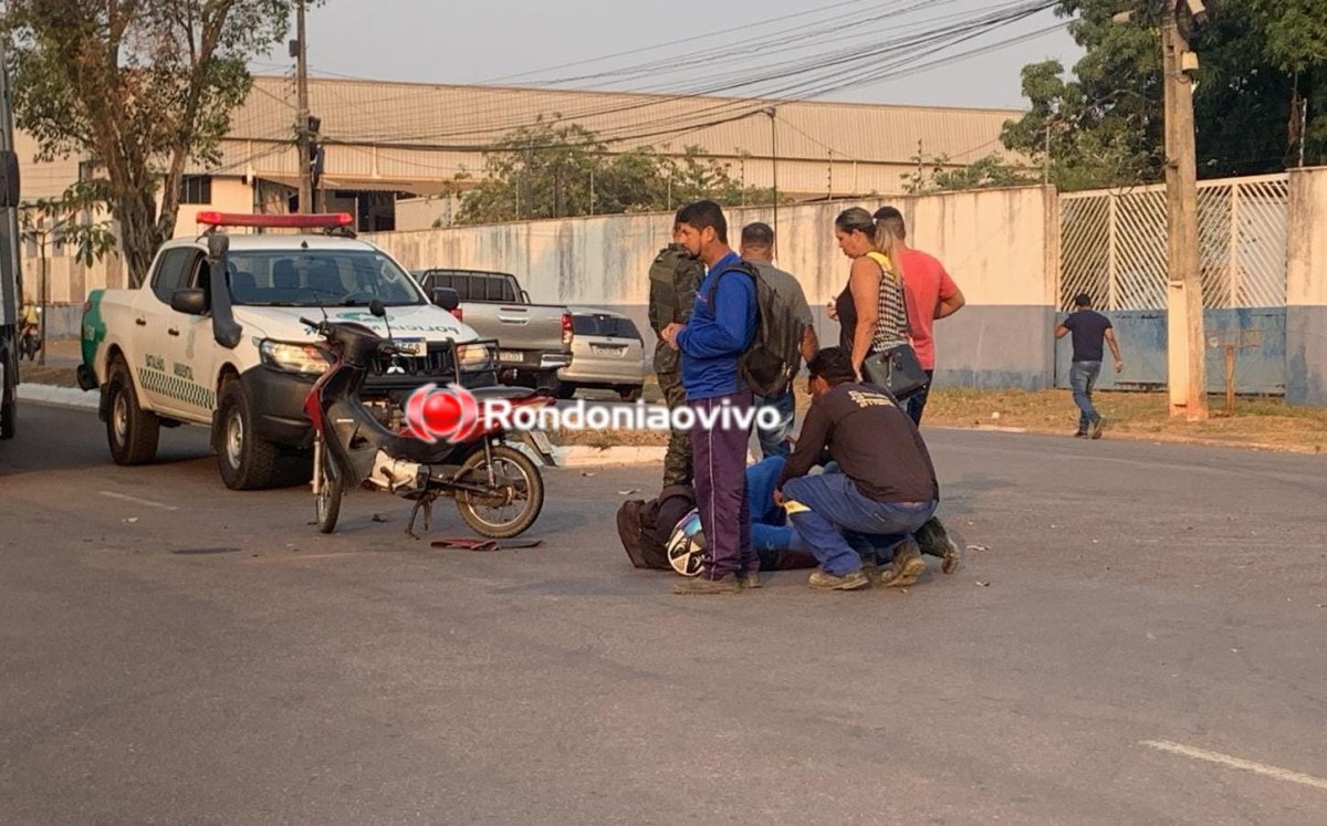 IMPRUDÊNCIA: Condutor avança preferencial e atinge motociclista na Rio Madeira 