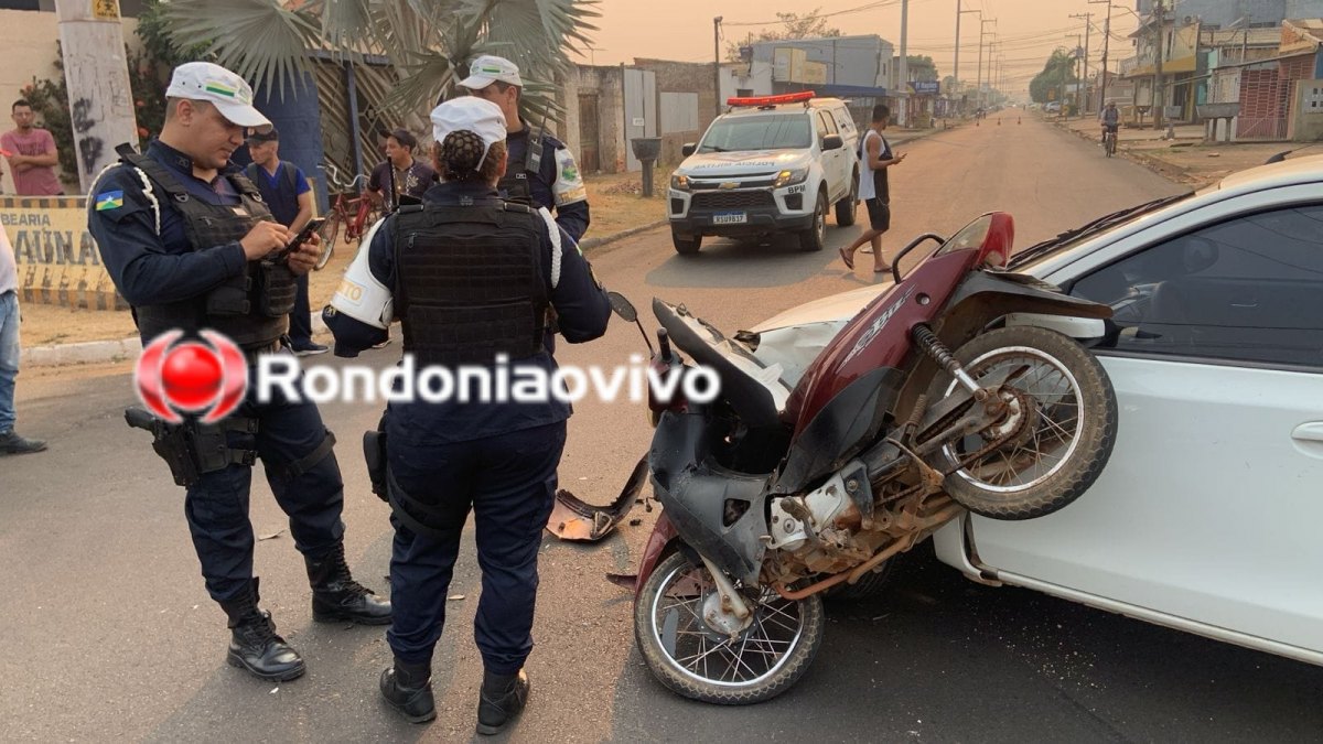 URGENTE: Mulher tem peça de moto cravada no corpo e fica em estado grave