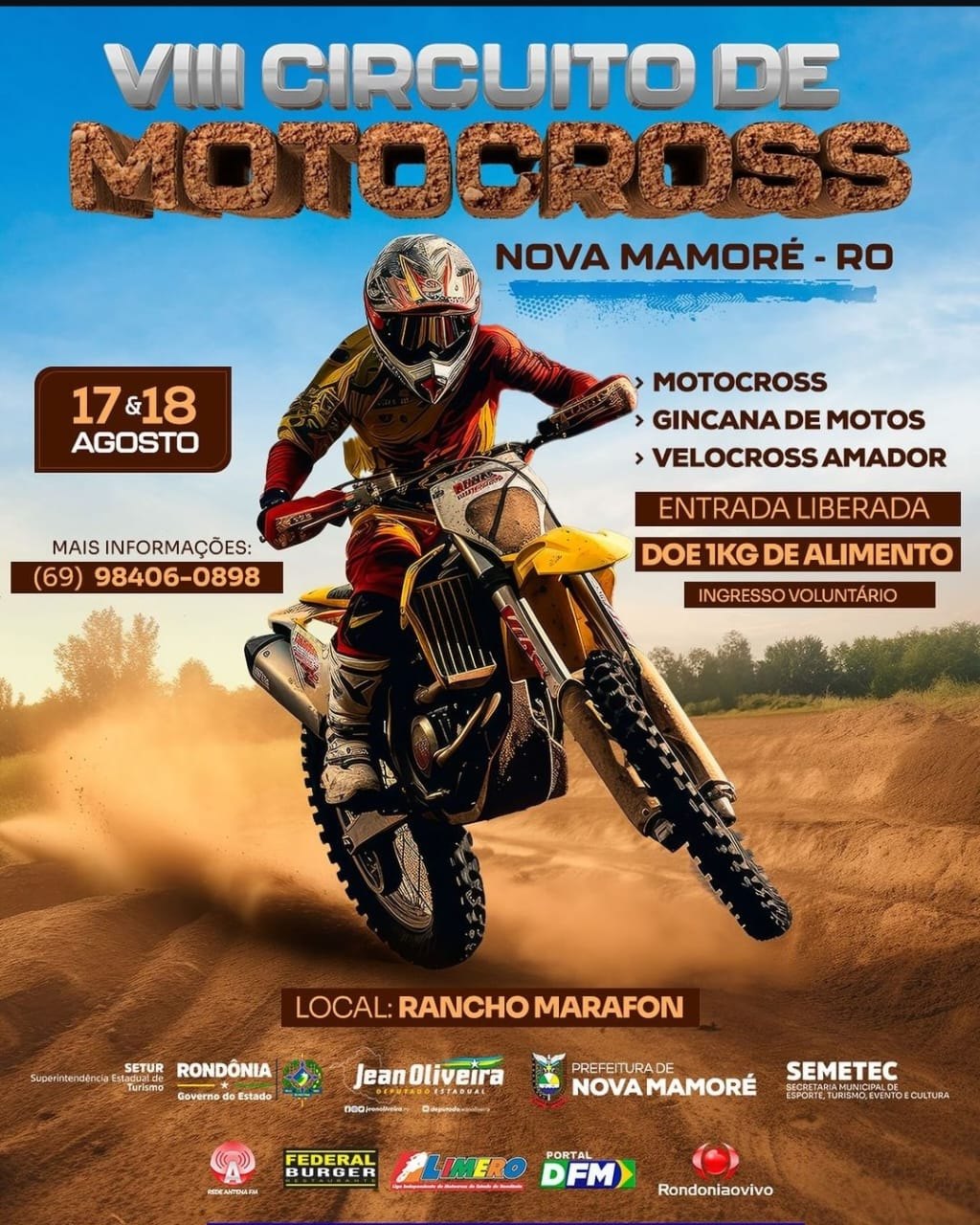 MOTOCROSS: Nova Mamoré se realiza etapa do Campeonato Estadual nesse final de semana