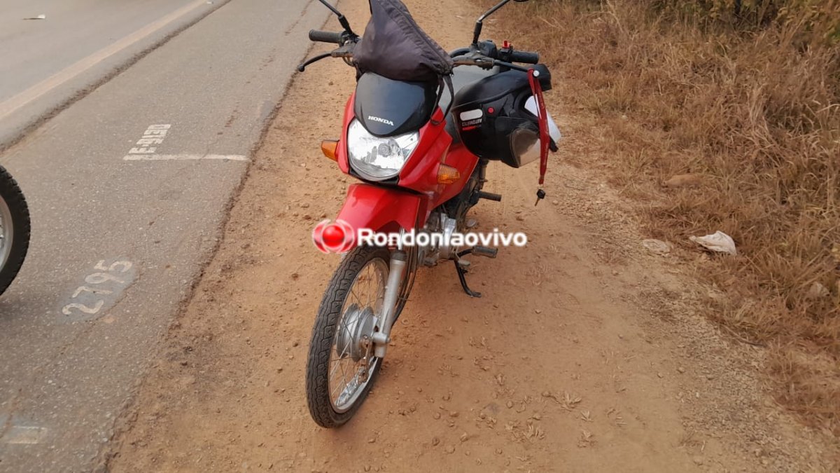 BATEU EM PILASTRAS: Motociclista de 63 anos sofre graves ferimentos em acidente na BR -319