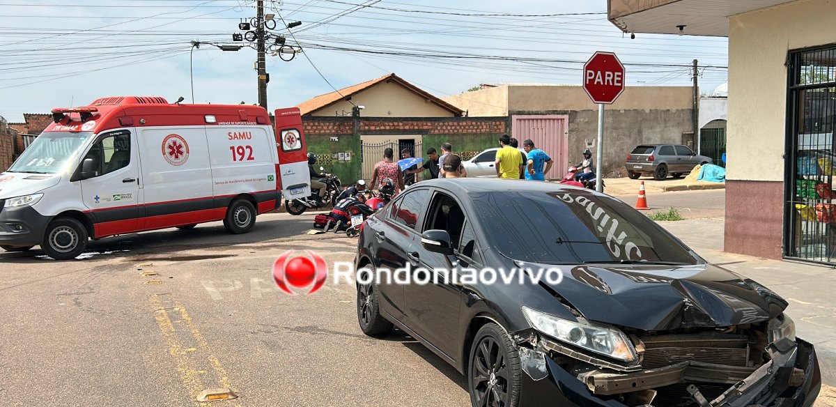 VÍDEO: Grave batida frontal entre carro e moto é registrada na zona Leste