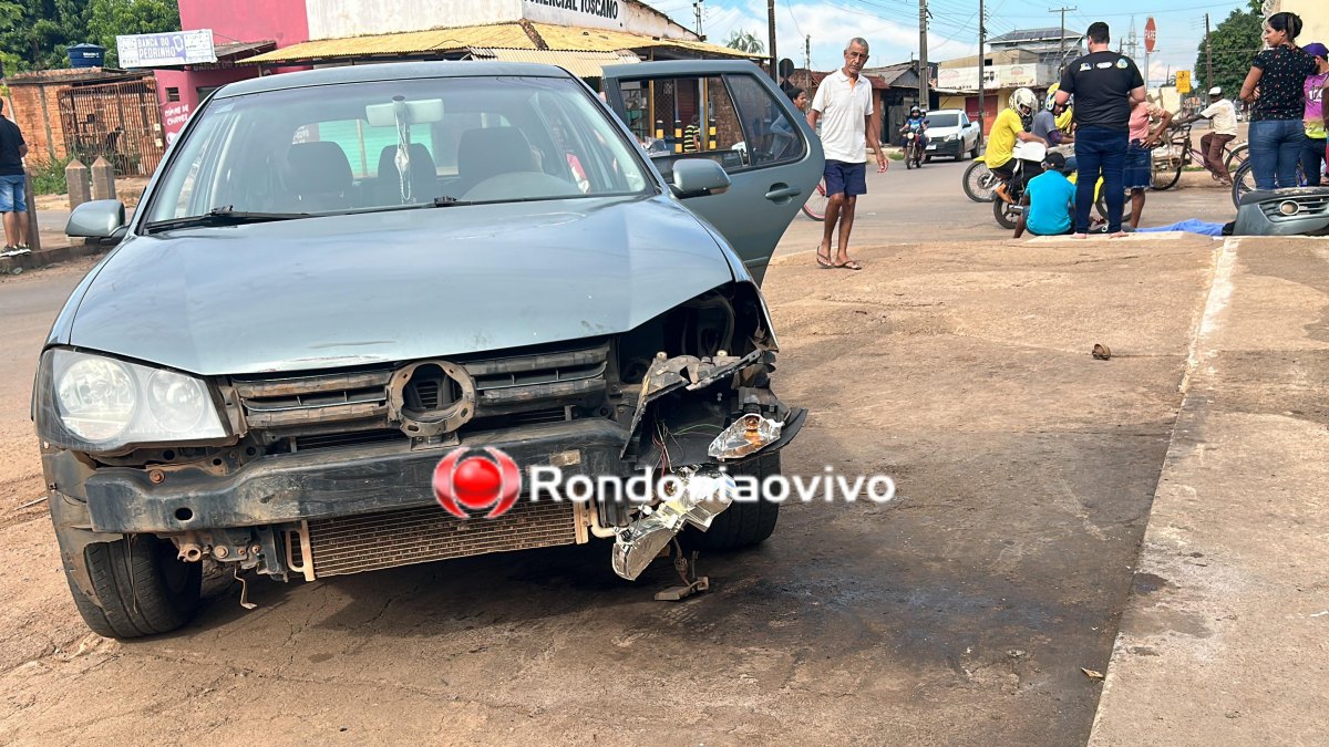 ATROPELADO: Motociclista avança preferencial e sofre grave acidente na zona Leste 