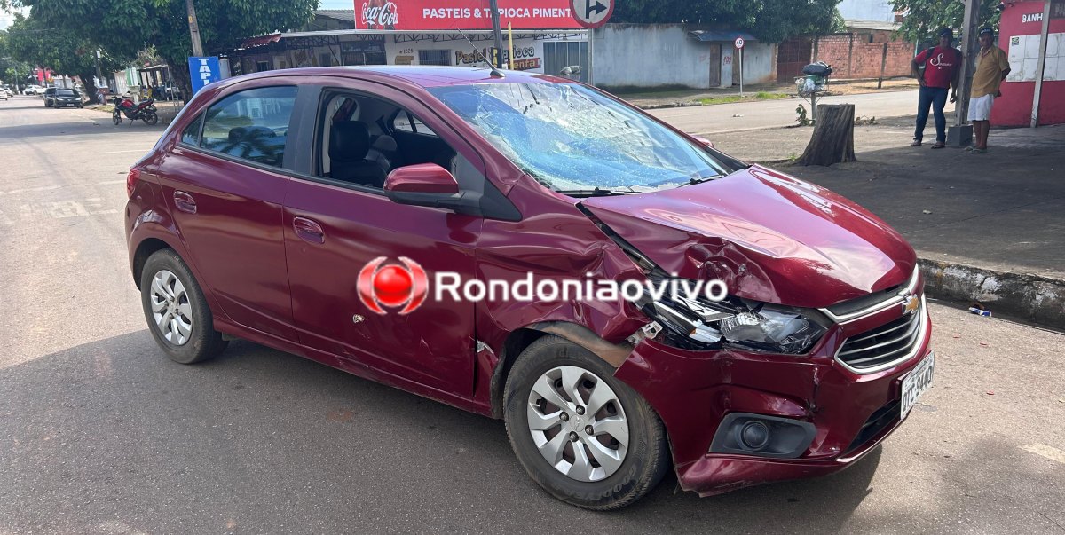 NA JACI-PARANÁ: Motociclista fica em estado grave após carro avançar preferencial 